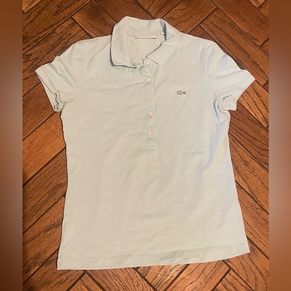 Lacoste Women's Light mint Short Sleeve Polo